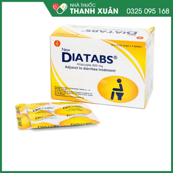 New Diatabs điều trị tiêu chảy cấp và mạn tính